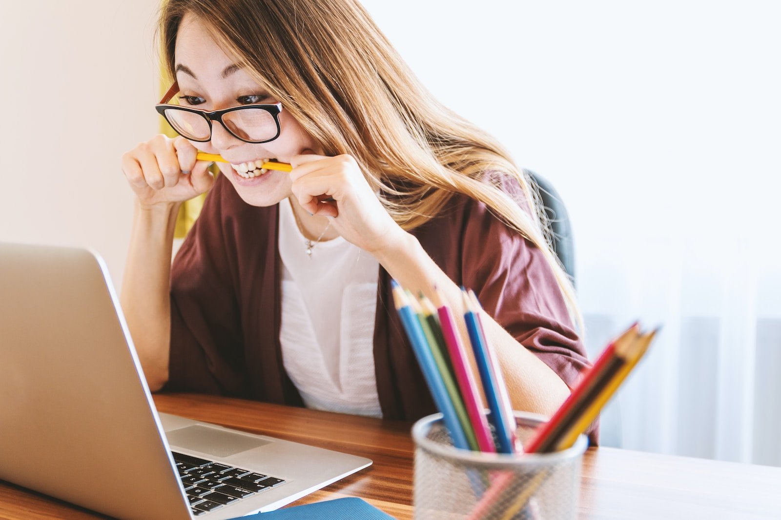 woman stressed about doing her taxes