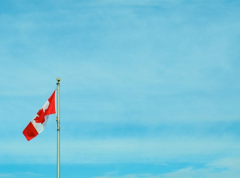 Canada flag pole